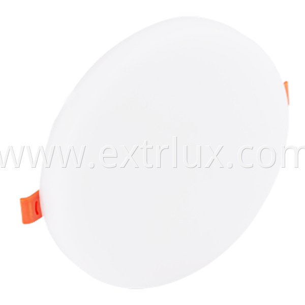 Recessed Round Iron Panel Light Left